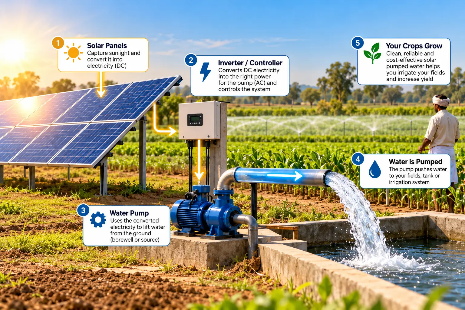 How Solar Water Pumping Systems Work: A Farmer's Guide