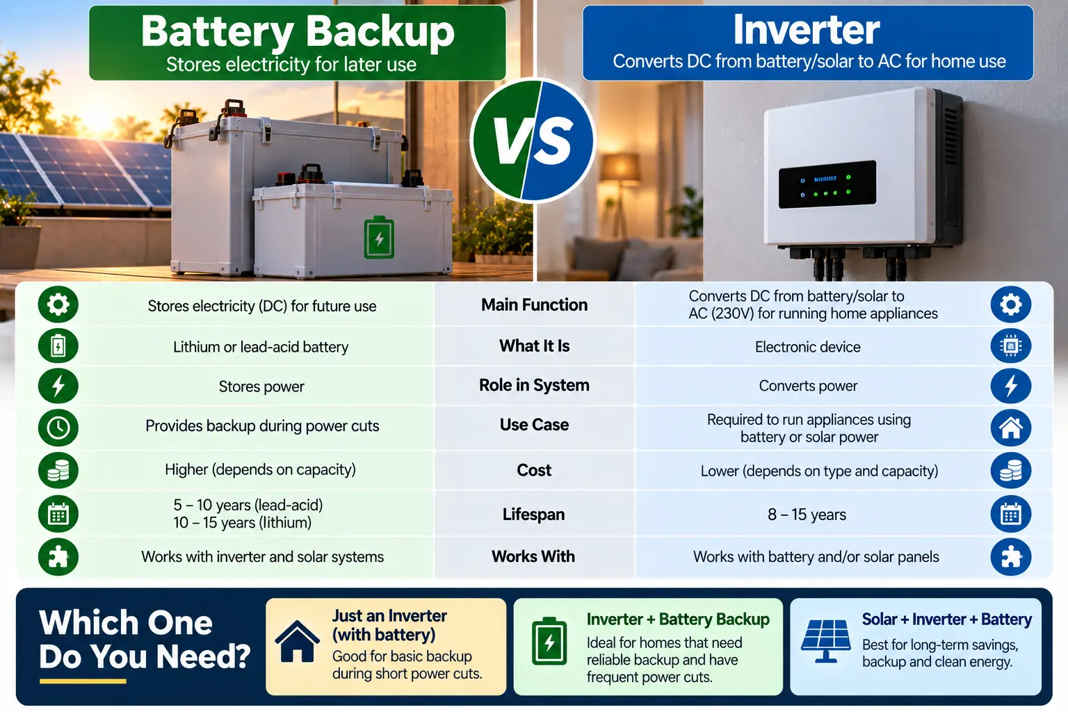 Battery Backup vs Inverter: What's the Real Difference?